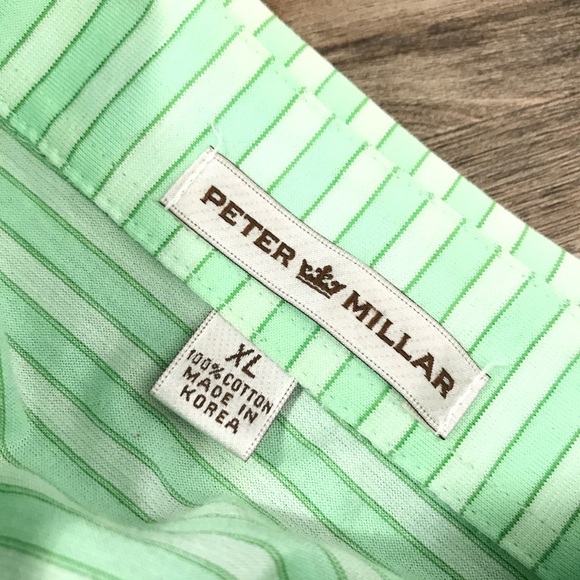 PETER MILLAR Striped Polo Short Sleeve Cotton - Picture 3 of 5